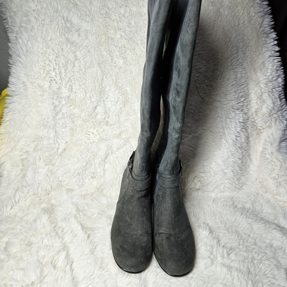 Gray Suede A2 Boots - Picture 3 of 7